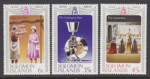 Solomon Islands 345-7 QEII Silver Jubilee mint