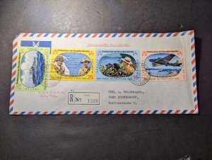 1968 Registered New Hebrides Airmail Cover Vila to Dusseldorf Germany