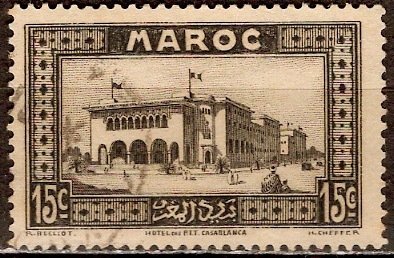 French Morocco 1933: Sc. # 129; Used Single Stamp