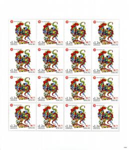 Grenada 2017 MNH Year of Rooster $1.20 16v M/S I Chinese Lunar New Year Stamps