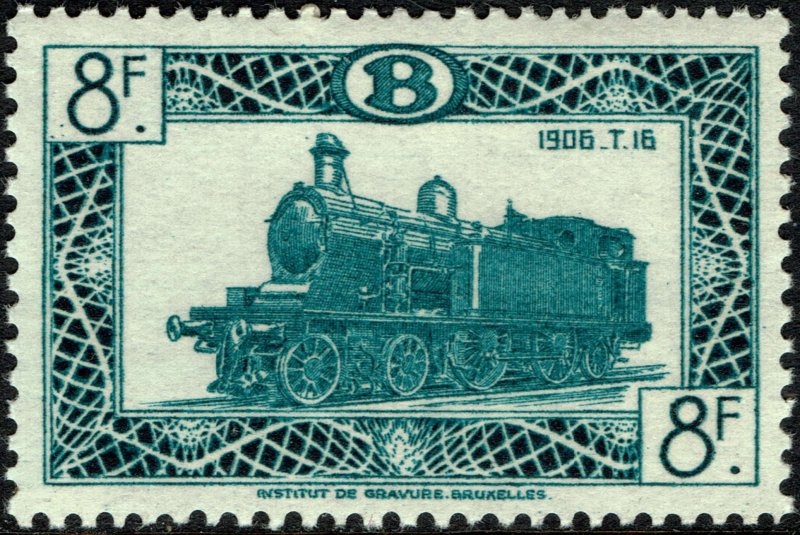 Belgium #Q318  MNH - 8fr Locomotive of 1906 (1949)