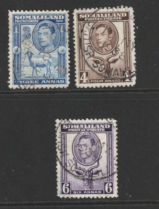 Somaliland Prot. x 3 used better values KGVI era