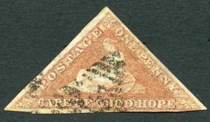 COGH SG3 1d Deep Brick-Red Slightly Blued Paper PB Printing Cat 450 pounds