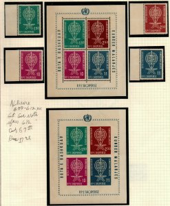 Albania 609-612 and Note Set Mint Hinged