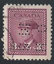 Canada 252 3c King George VI used