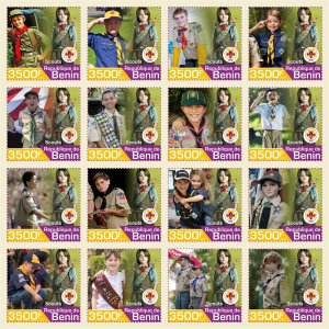 Stamps. Scouts 2023 year 16 stamps perforated  NEW