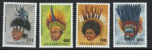 Papua New Guinea Scott 778-781 Native Hair Dresses! MNH!