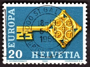 1968, Switzerland 20c, Used, Sc 488