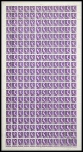 XS6 3d Scotland Regional 1CB Violet Crowns - Full sheet - Cyl 5 dot perf F/L U/M