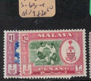 Malaya Penang SG 63-4 $1-$2 MOG (9eoz) 