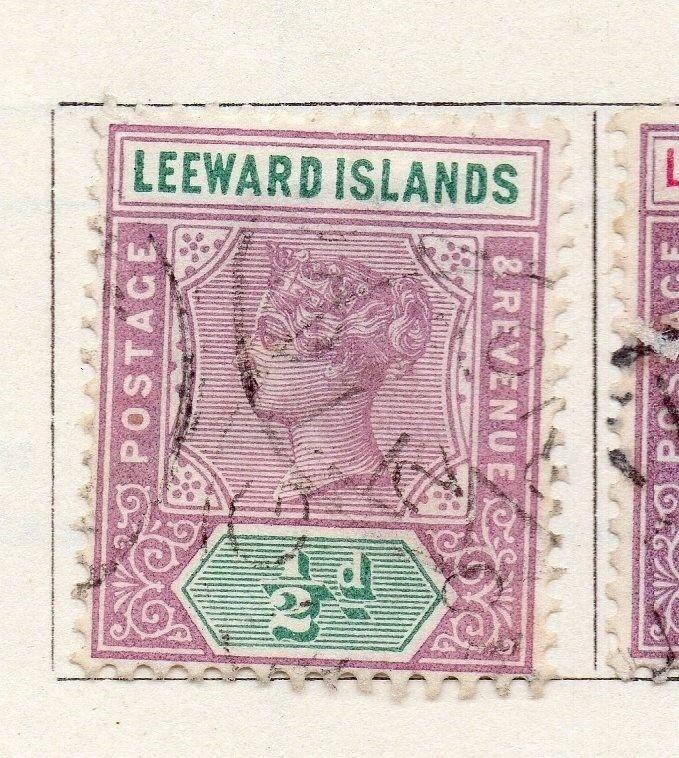 Leeward Islands 1890 Early Issue Fine Used 1/2d. 269631