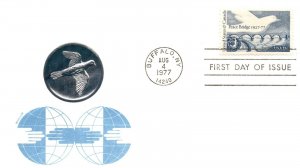 1977 FDC - 13c Stamp Peace Bridge - Medallion Cachet - F25429