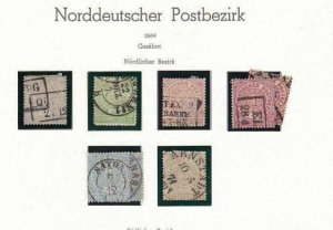 NORTH GERMAN CONFEDERATION 1869 USED STAMPS CAT £100+   REF R4161