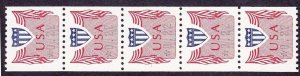 PNC5 22c Computer Vended 1 US #CVP31c Shiny Gum New Font MNH F-VF