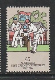 1977 Australia - Sc 666 - MNH VF - 1 single - Cricket