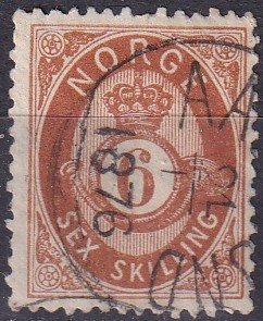 Norway #20 F-VF Used CV $72.50 (Z9596)