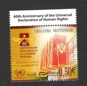 MONTENEGRO - MNH STAMP - UNIVERSAL DECLARATION OF HUMAN RIGHTS - 2008.