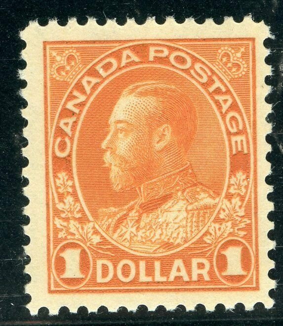 CANADA SCOTT#122 KING GEO V $1 MINT HINGED F/VF ---SCOTT $240.00