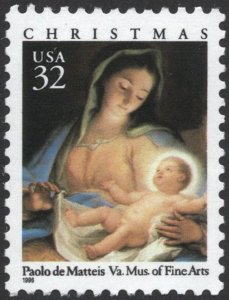 SC#3107 32¢ Madonna & Child Single (1996) MNH