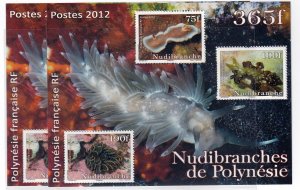 French Polynesia 2012 - Nudibranchs  - MNH sheet    # 1076b