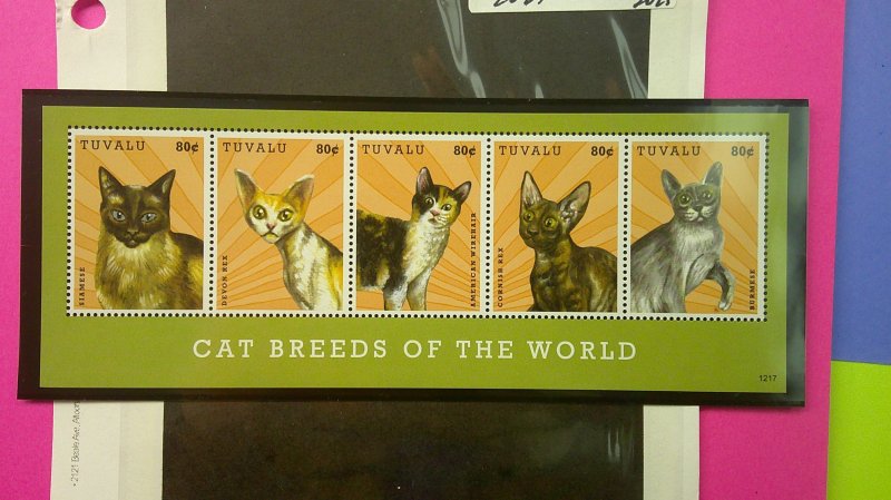 Tuvalu 2012 Cats Scott# 1227 Complete XF MNH Souvenir Sheet