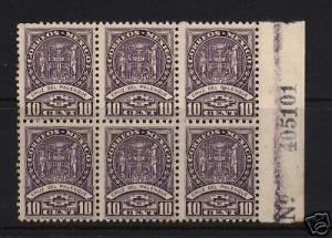 Mexico #712 Mint Block Of Six With Numbered Margin