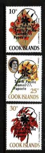 Cook Is-Sc#302-4-id10-unused hinge remnant  set-Sports-South Pacific Games-Flowe