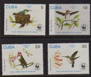 Cuba 1992 Sc 3428-3431 WWF set MNH