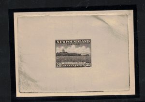 Newfoundland #196DP Extra Fine Trial Color Large Die Proof In Black 90mm x 64mm