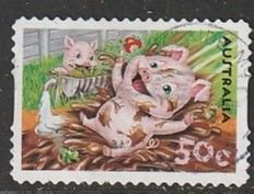 2005 Australia - Sc 2435 - used VF - 1 single - Pigs and frog