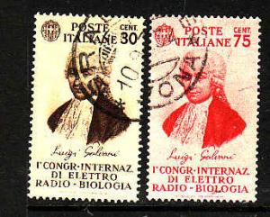 Italy-Sc#329-30-used set-Luigi Galvani-1934-