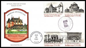 KAPPYS A0060 ARCHITECTURE 1981 SET OF 4 STAMPS  COLLINS HAND PAINTED