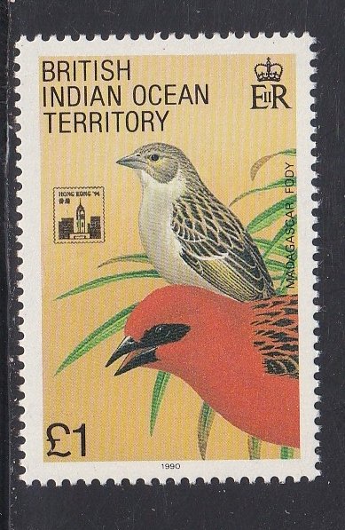 British Indian Ocean Territory # 105, Birds - Madagascar Fodies, Mint NH, 1/3