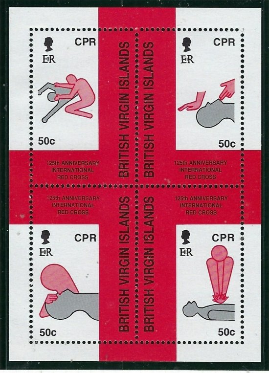 British Virgin Is 617 MNH Red Cross Anniversary S/S (fe3815)