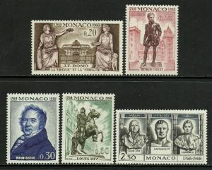 Monaco #704-8 MNH Set, French Kings