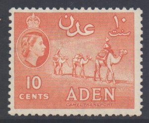 Aden Scott 49 - SG51, 1953 Elizabeth II 10c Vermilion MH*