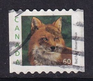 Canada  #1879 used 2000  coil stamps 60c red fox