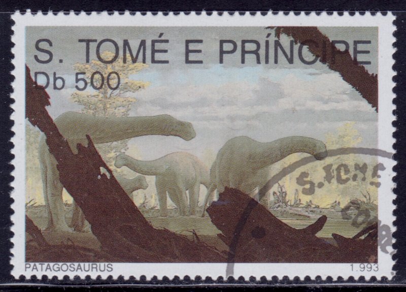 Sao Tome and Principe, 1993, Prehistoric Animals, used,++