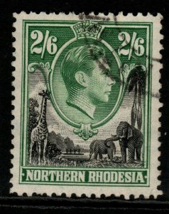 NORTHERN RHODESIA SG41 1938 2/6 BLACK & GREEN FINE USED