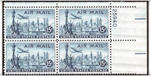 SC#C35b 15¢ New York Skyline (Dry Printing) PB MNH