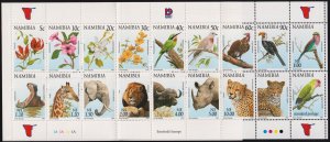 Namibia 1997 Flowers Birds Animals Mi.876 / 93 Booklet MNH