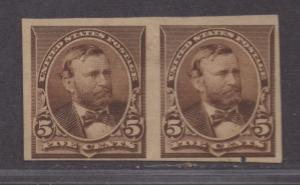 **US SC#223p5 XF MH VF Pair Plate Proofs on Stamp Paper, CV $225.00