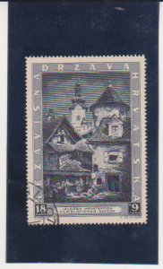 Croatia Scott # B39 Used / Mi 115 / YT 104 / SG 8 HRVATSKA - SEMI-POSTAL STAMPS