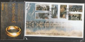 New Zealand 2002 The Lord of the Rings The Two Towers FDC Stamp Pack