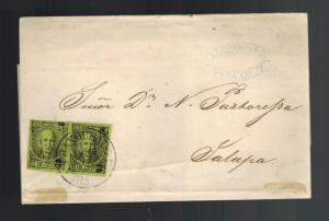 1870s Veracruz Mexico Letter sheet Cover to Jalapa