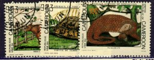 Cameroun #691-3 used Endangered Species