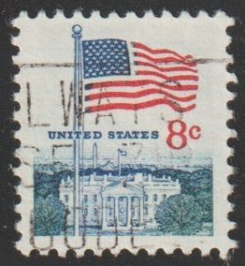 SC# 1338F - (8c) - Flag & White House, used single