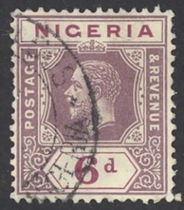 Nigeria Sc# 7 Used 1914-1927 6p King George V