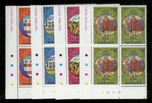 BARBADOS (25) All Diff Plate & Gutter Block Complete Sets All Mint Never Hinged