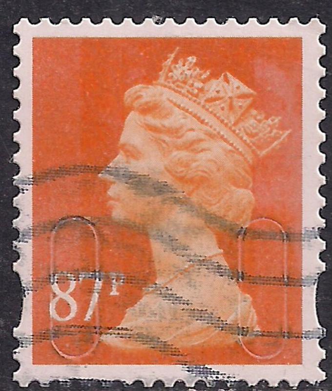 GB 2012 QE2 87p Yellow Orange Security Machin SG U2930 ( E1085 )